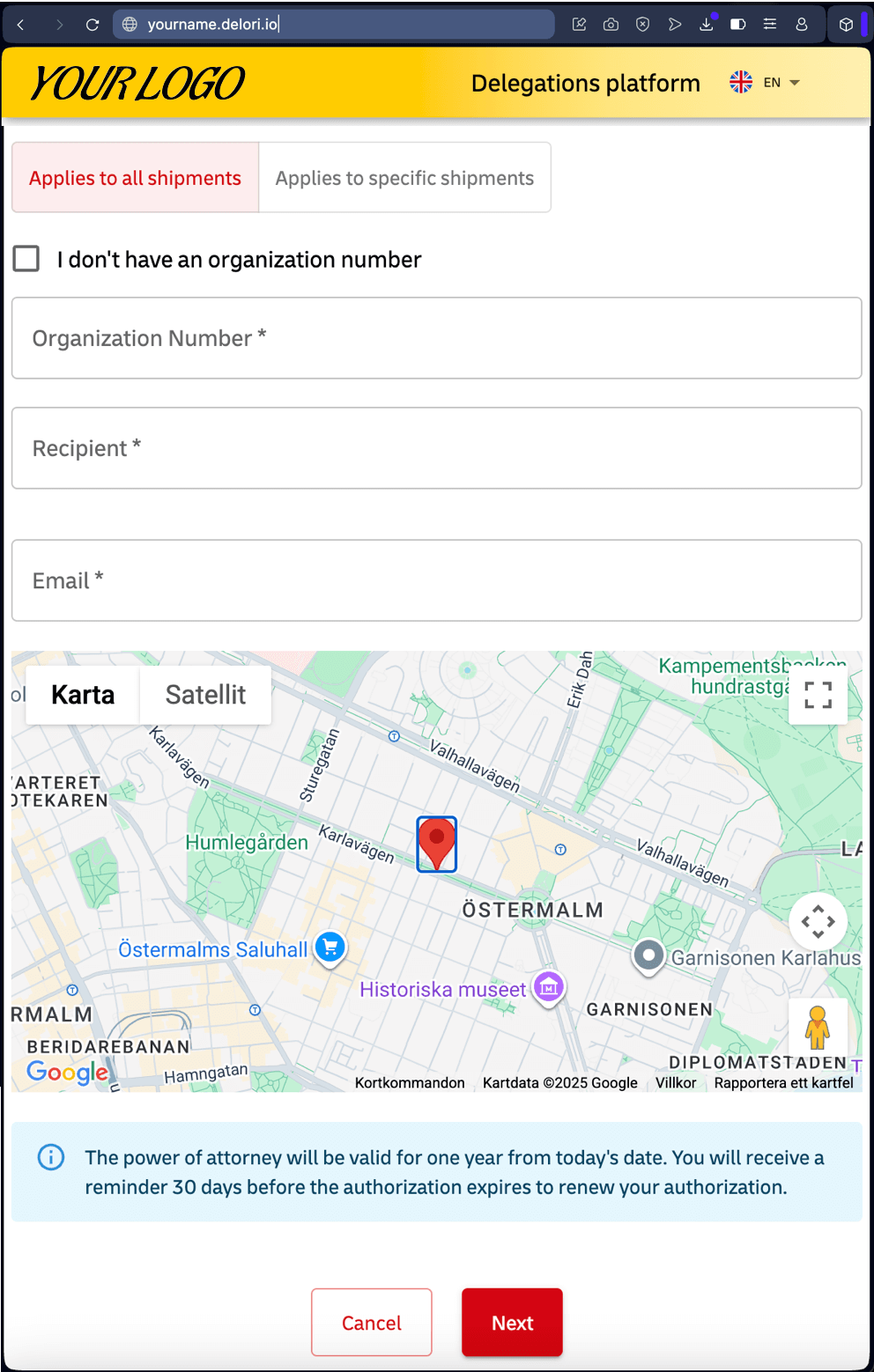 Image of Delegations platform